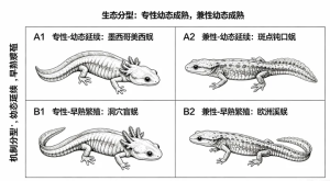 幼态成熟四分型对比示意图